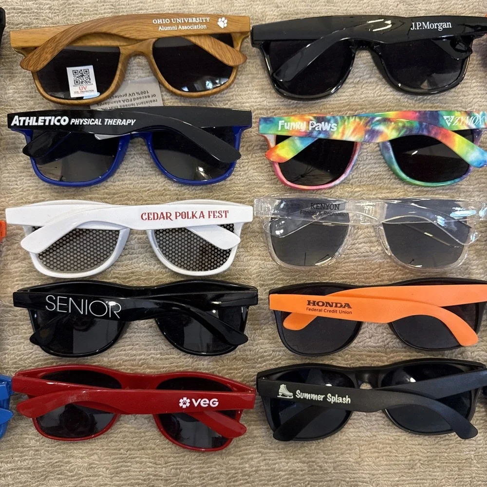 Lot of 20 NEW Logo Sunglasses: Limited Offer-Multiple Colors-Men/Women-NWT